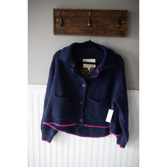 Anthropologie The Jesse Dog Icon Cardigan Sweater Pilcro Doodle Small - Picture 2 of 3